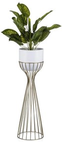 Vaso da fiori in metallo LOFT 68x20 cm oro/bianco