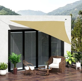 Tenda Vela da Giardino Triangolare 3x3x3m in HDPE Sabbia...
