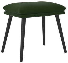 Poggiapiedi verde scuro 45x29,5x35 cm in velluto