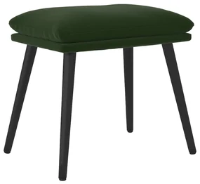 Poggiapiedi verde scuro 45x29,5x35 cm in velluto