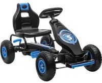 Go-Kart a Pedali per Bambini con Sedile Regolabile Blu