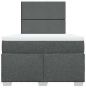 Giroletto a molle con materasso grigio scuro 120x190cm tessuto