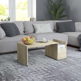 Tavolino Da Salotto Rovere Sonoma 90x45x35 Cm Legno Multistrato /