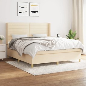 Giroletto A Molle Con Materasso Crema 160x200 Cm İn Tessuto /