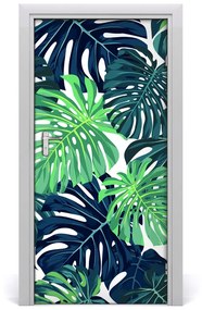 Sticker porta Foglie tropicali 85x205 cm