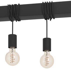 Eglo 39937 - Lampadario a sospensione con filo TOWNSHEND-B 5xE27/40W/230V nero