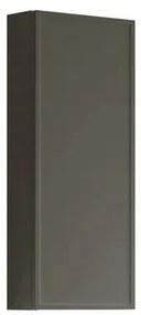 Pensile bagno Pixel laccato opaco grigio carbone, 1 anta apertura da sinistra P 17 x L 30 x H 80 cm