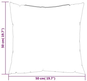 Cuscini Decorativi 4 pz Motivo a Foglia 50x50 cm in Tessuto