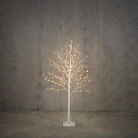 Albero di Natale luminoso da terra bianco 120 cm con LED e timer IP44 - Ki