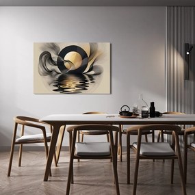 Quadro su tela – Luna astratta sull’acqua