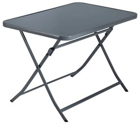 Tavolo da pranzo per giardino Emys NATERIAL in acciaio con piano in vetro grigio per 2 persone 70x110cm