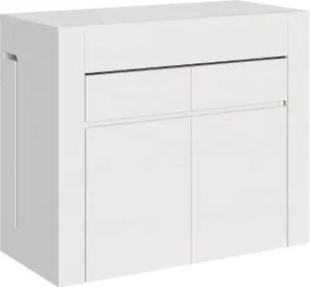 Consolle con doppia panca allungabile a 302 cm ELIA Bianco Frassino