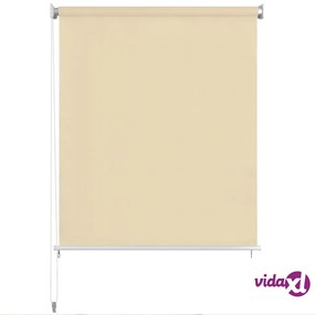 vidaXL Tenda a Rullo per Esterni 160x140 cm Crema