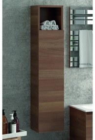 Kamalu - composizione bagno 155cm sospesa, composta da mobile con lavabo, specchio, colonna e pensile sp-155e