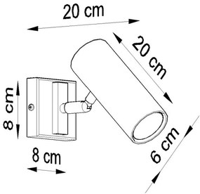 Faretto da muro DIREZIONE 1xGU10/40W/230V bianco