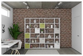 Libreria bianca, altezza 224 cm Pombal - TemaHome