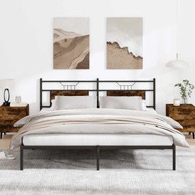 Giroletto Senza Materasso Rovere Fumo 160x200 Cm İn Truciolato /