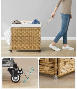 Cesto porta biancheria FLYN in rattan