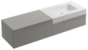 Mobile sottolavabo e lavabo Gravel ghiaia L 170 x H 36 x P 51 cm