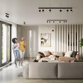 Sollux SL.1065 - Faretto NERO 2xGU10/40W/230V nero/cromo lucido