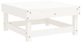 Set Salotto da Giardino 7 pz Bianco in Legno Massello di Pino