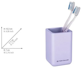 Portaspazzolino in poliresina viola Tom Tailor T-Rounded – Wenko