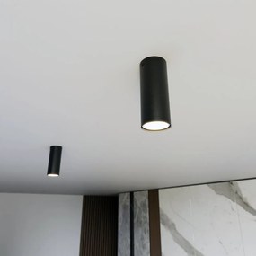 Plafoniera TECNO 1S da soffitto base GU10 Nera