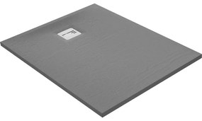 Piatto doccia SENSEA in resina REMIX L 90 x L 120 x H 3.3 cm grigio opaco effetto pietra