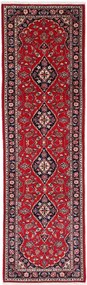 Kashan Tappeto persiano 80 x 270 Rosso (Iran) Annodato A Mano