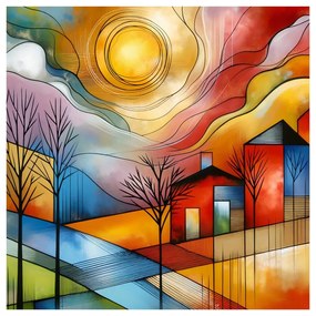 Quadro su tela – Strada nei colori