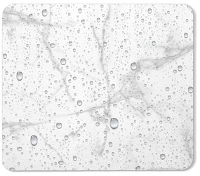 Tappetino da bagno bianco e grigio in terra di diatomee 35x45 cm Aqua - douceur d'intérieur