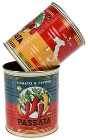 Scatole in set decorative in stagno 2 pz ø 11x13 cm Passata – Rex London