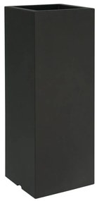 Vaso per piante e fiori KUBE EURO3PLAST in polietilene nero H 70 cm L 25 x P 25 cm