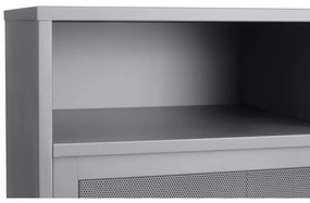Armadietto grigio in metallo con ante scorrevoli 90x140x40 cm Veep – Unique Furniture