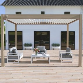 Pergola bioclimatica Ombréa autoportante 3x4M in alluminio (diversi colori)