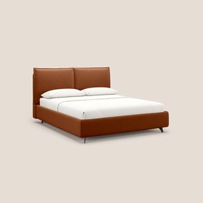 Nives letto imbottito contenitore sfoderabile in microfibra velluto impermeabile T09 ruggine