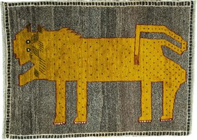 Gabbeh Tappeto persiano 90x120 Marrone (Iran) Annodato A Mano