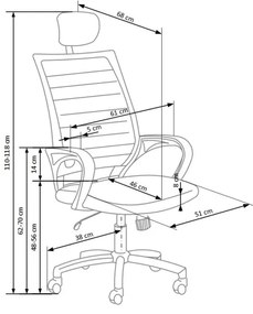 Sedia da ufficio MIRI nera/bianca