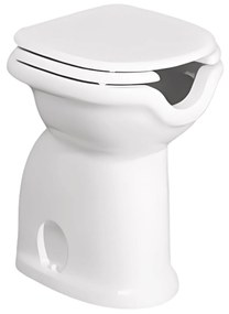 Vaso/Bidet Da Terra Tradizionale Azzurra Ceramica Con Scarico a Parete Bianco Lucido