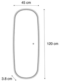 Specchio da bagno moderno oro con LED e dimmer touch - Geraldien