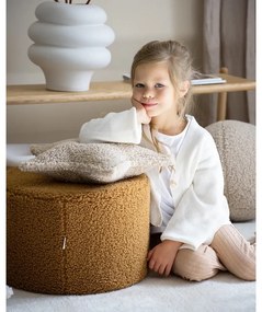 Cuscino per divano da bambini marrone chiaro con rivestimento in bouclé Star – Wigiwama