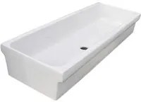 Lavabo a canale ceramica bianca 90x45x20 cm