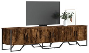 Mobile Porta Tv Rovere Fumo 180x34x41 Cm İn Legno Multistrato /