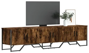Mobile Porta Tv Rovere Fumo 180x34x41 Cm İn Legno Multistrato /