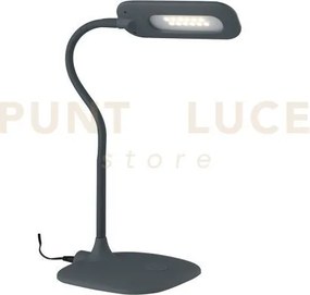 Lampada da lettura led darwin grigia con braccio orientabile 4,8w 7...