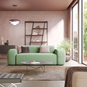 BonBon Divano modulare Lineare 220 – Seduta unica in tessuto smacchiabile T23 menta