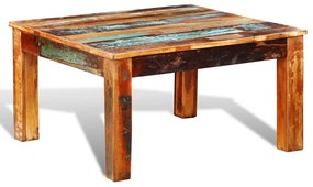 Tavolino da caffè quadrato in legno di recupero