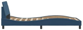 Giroletto con Testiera Blu 80x200 cm in Tessuto