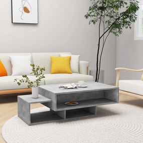 Tavolino da salotto grigio cemento 105x55x32 cm in truciolato