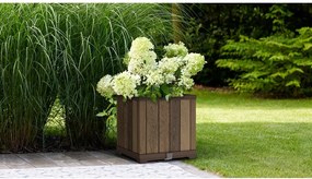 Vaso per fiori in plastica con sistema di auto-irrigazione Deco Square – Keter